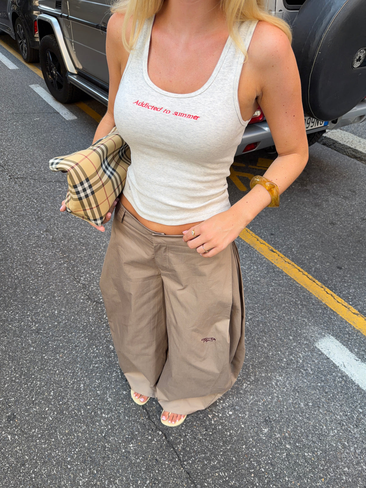 Paola Pleats Bukser Taupe