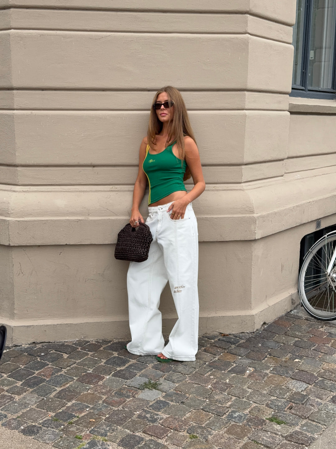 Estrid baggy denim jeans - Hvid