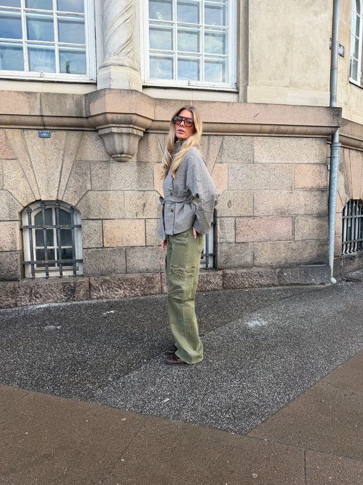 Raya baggy cargo jeans - Mørkegrøn