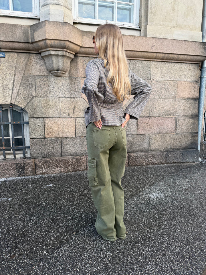 Raya baggy cargo jeans - Mørkegrøn