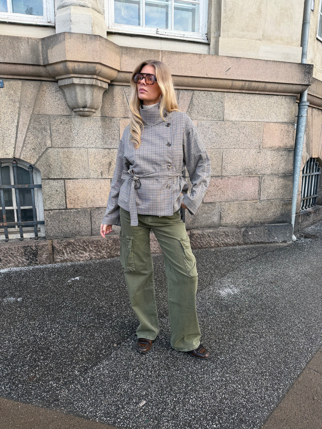Raya baggy cargo jeans - Mørkegrøn