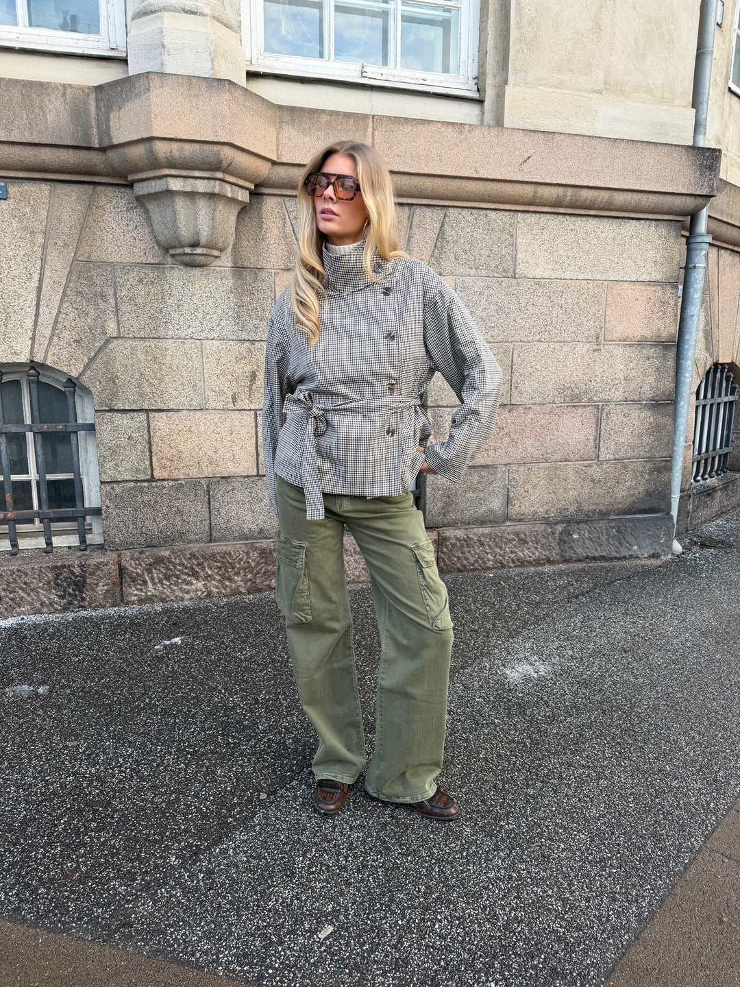 Raya baggy cargo jeans - Mørkegrøn