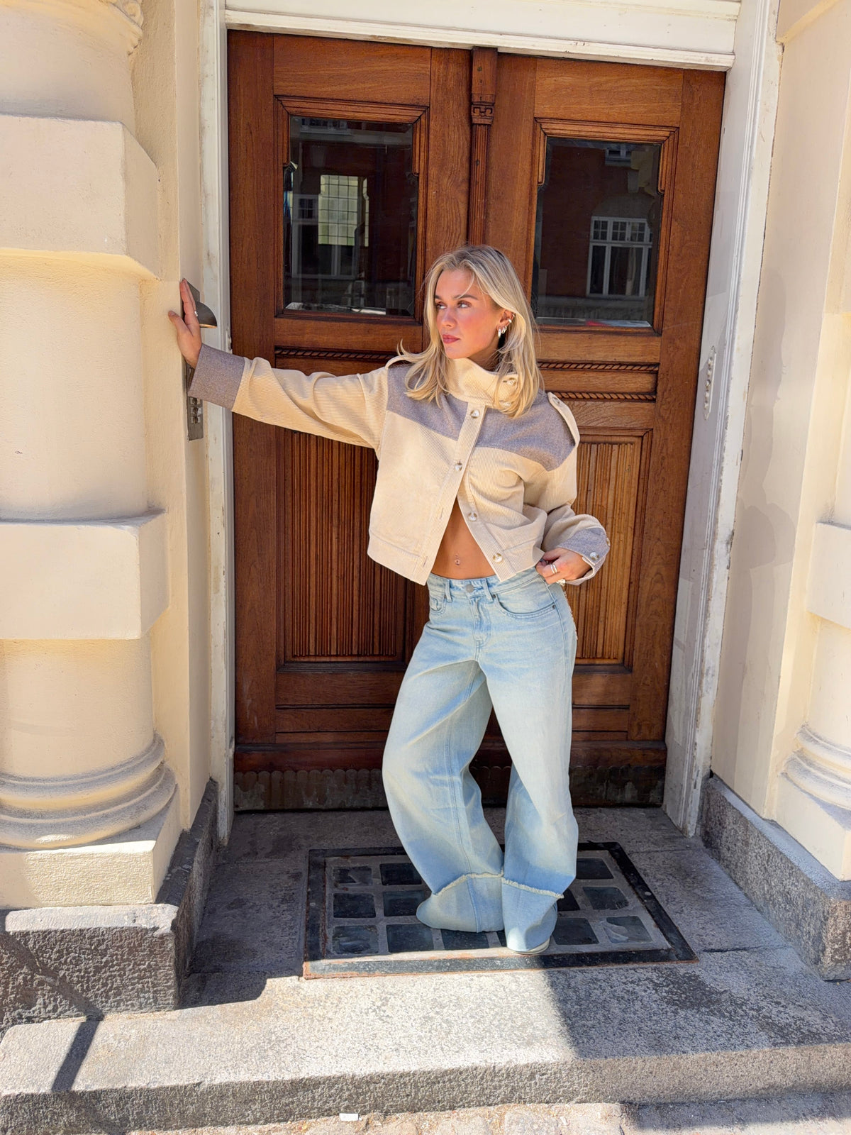 Isla Fold-Up Jeans Lyseblå