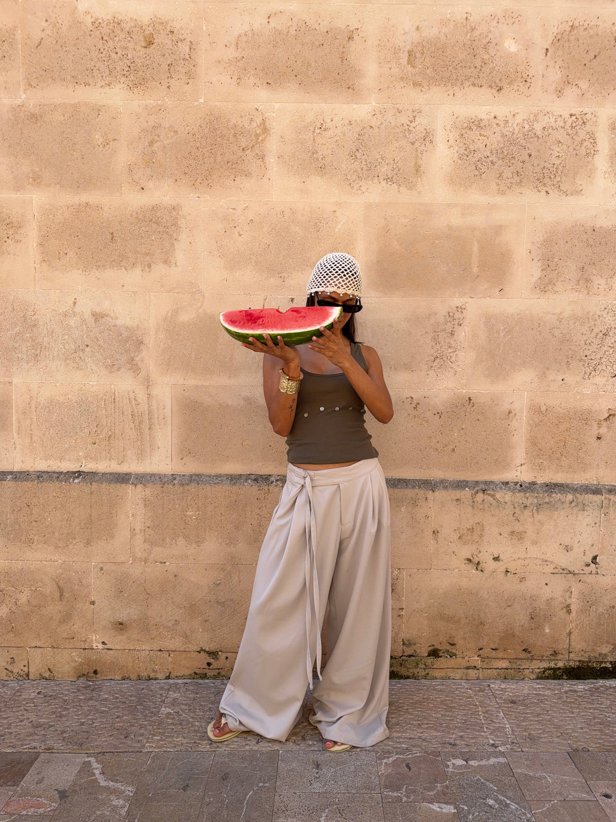 Malva Bæltedetalje Suit Pants Taupe