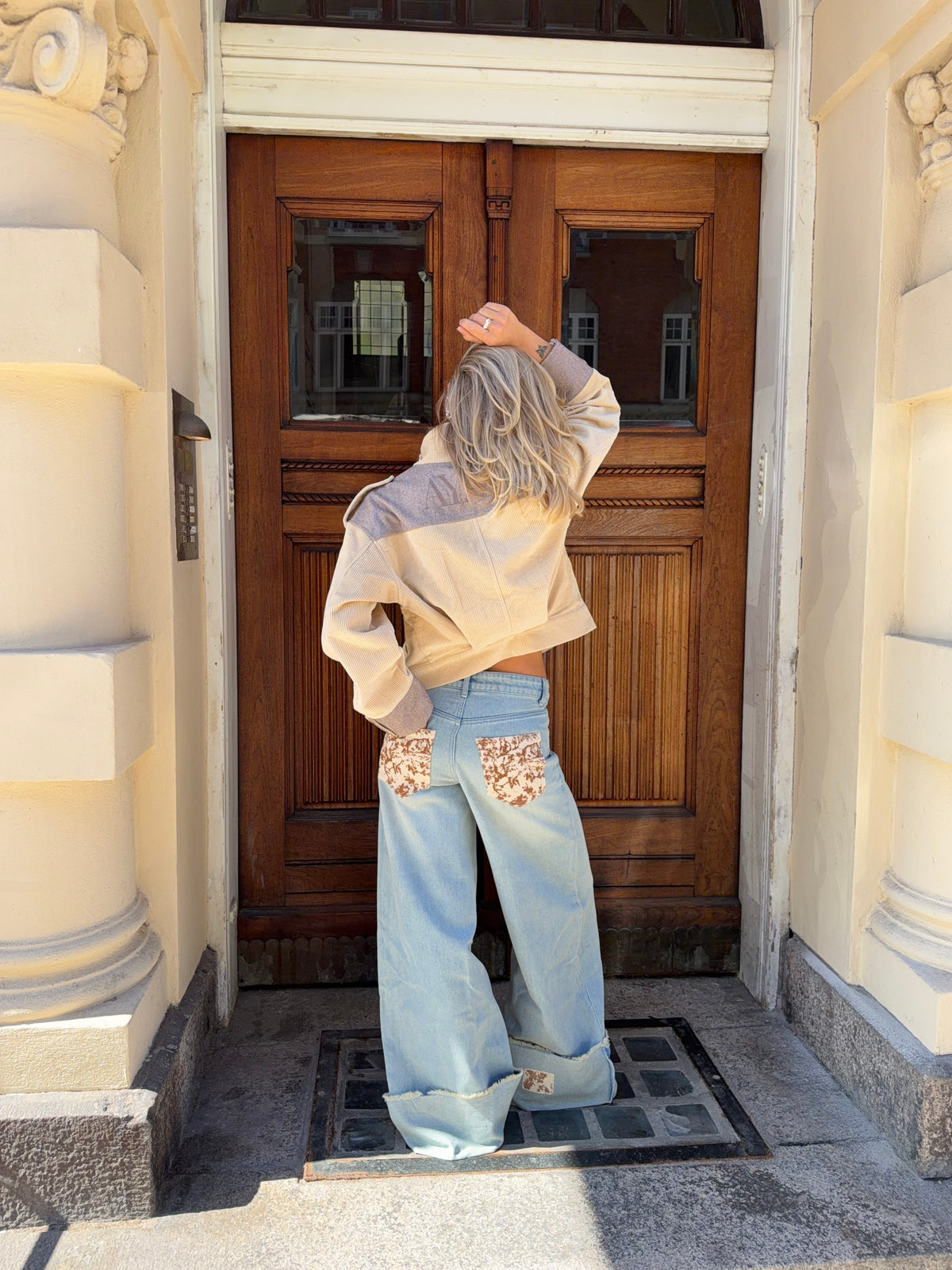 Isla Fold-Up Jeans Lyseblå