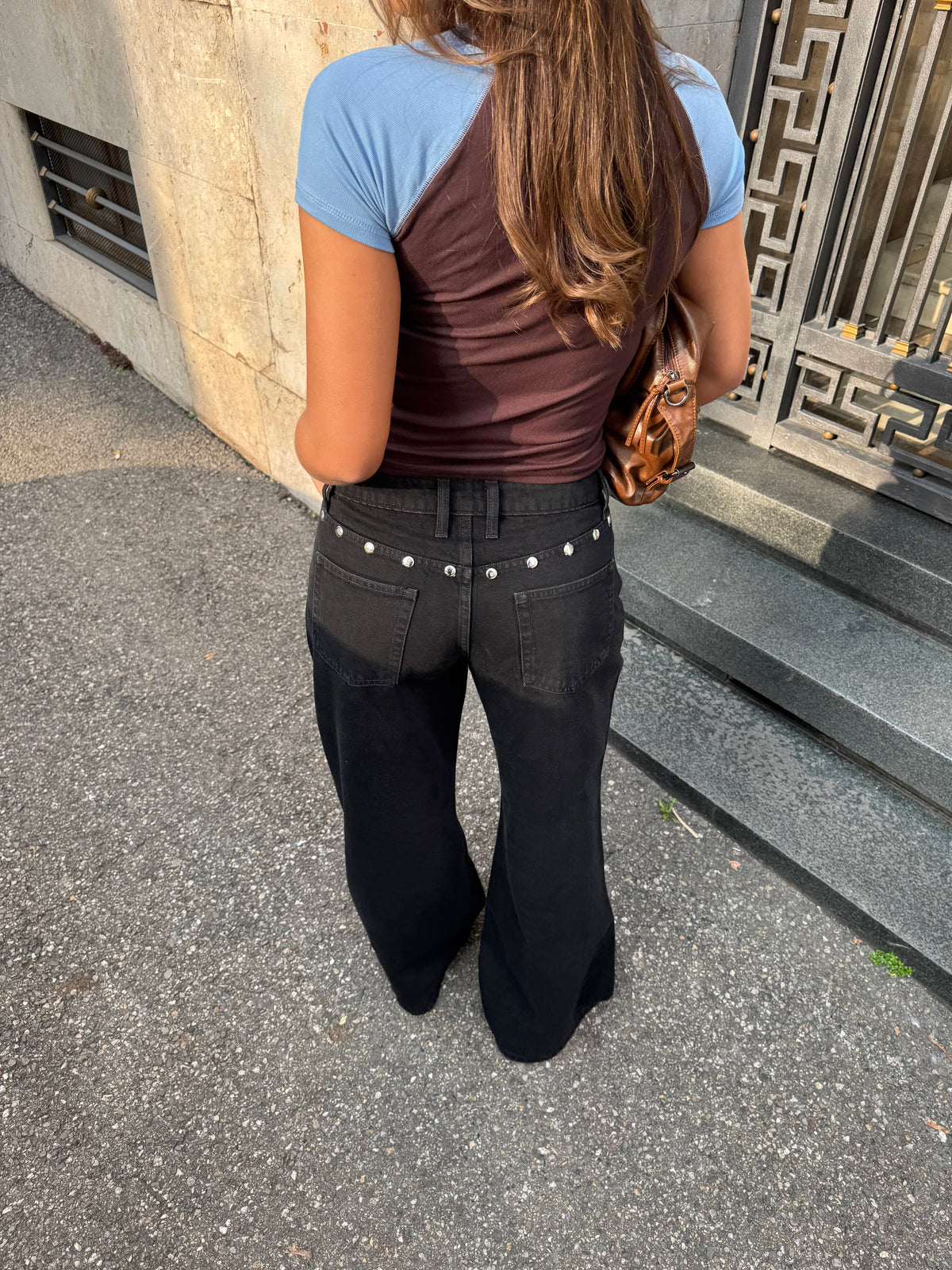 Gyda Studs Jeans Sort