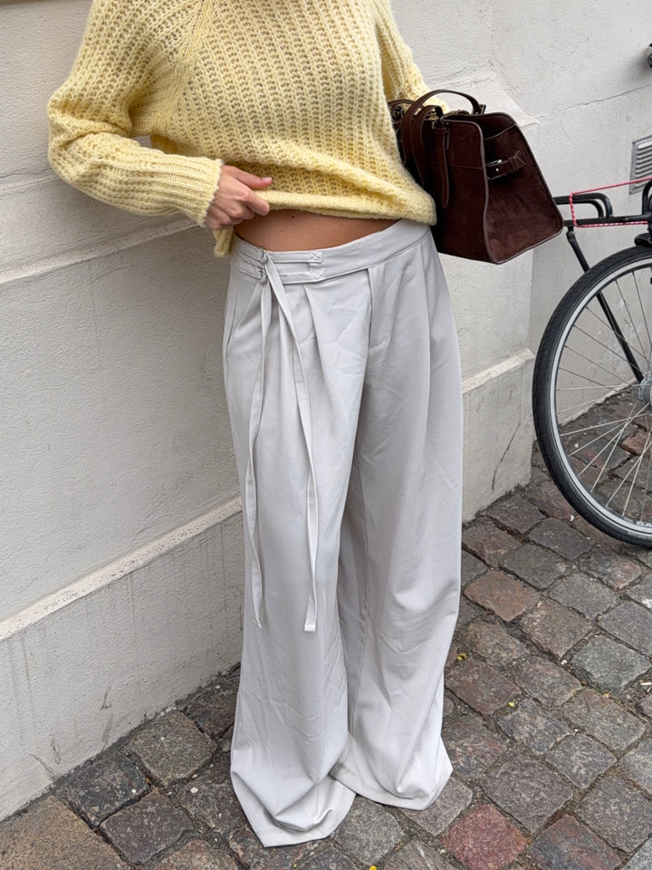 Malva bæltedetalje suit pants - Lys taupe