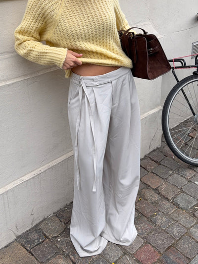 Malva bæltedetalje suit pants - Lys taupe