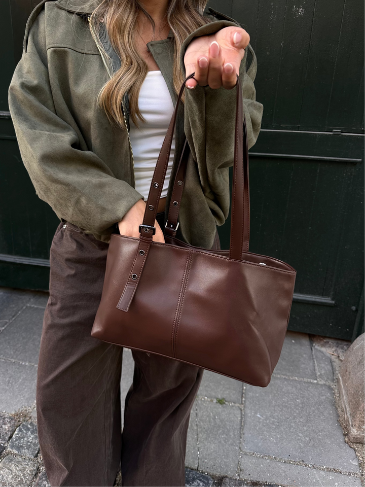 Ingrid skuldertaske - Mørkebrun