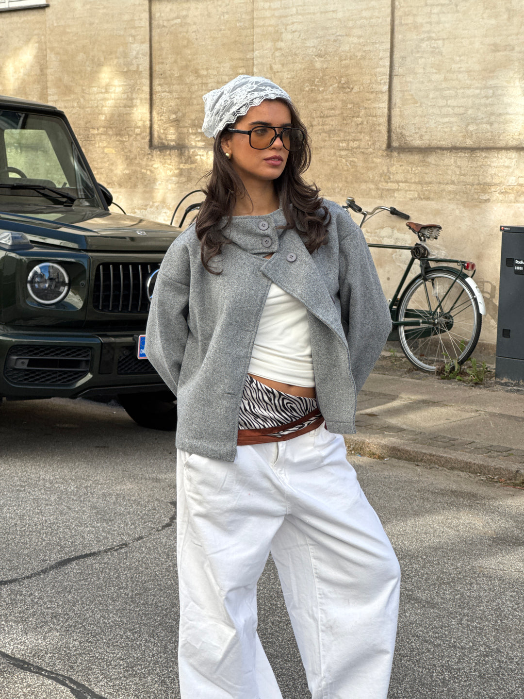 Marly lace scarf - Hvid