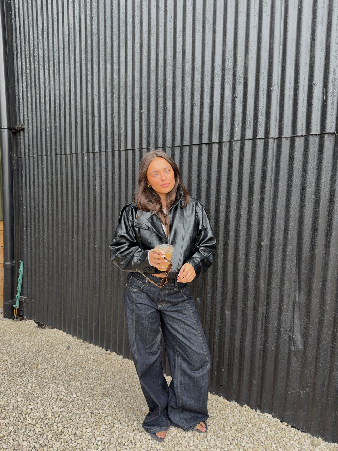 Estrid baggy denim jeans - Mørkeblå