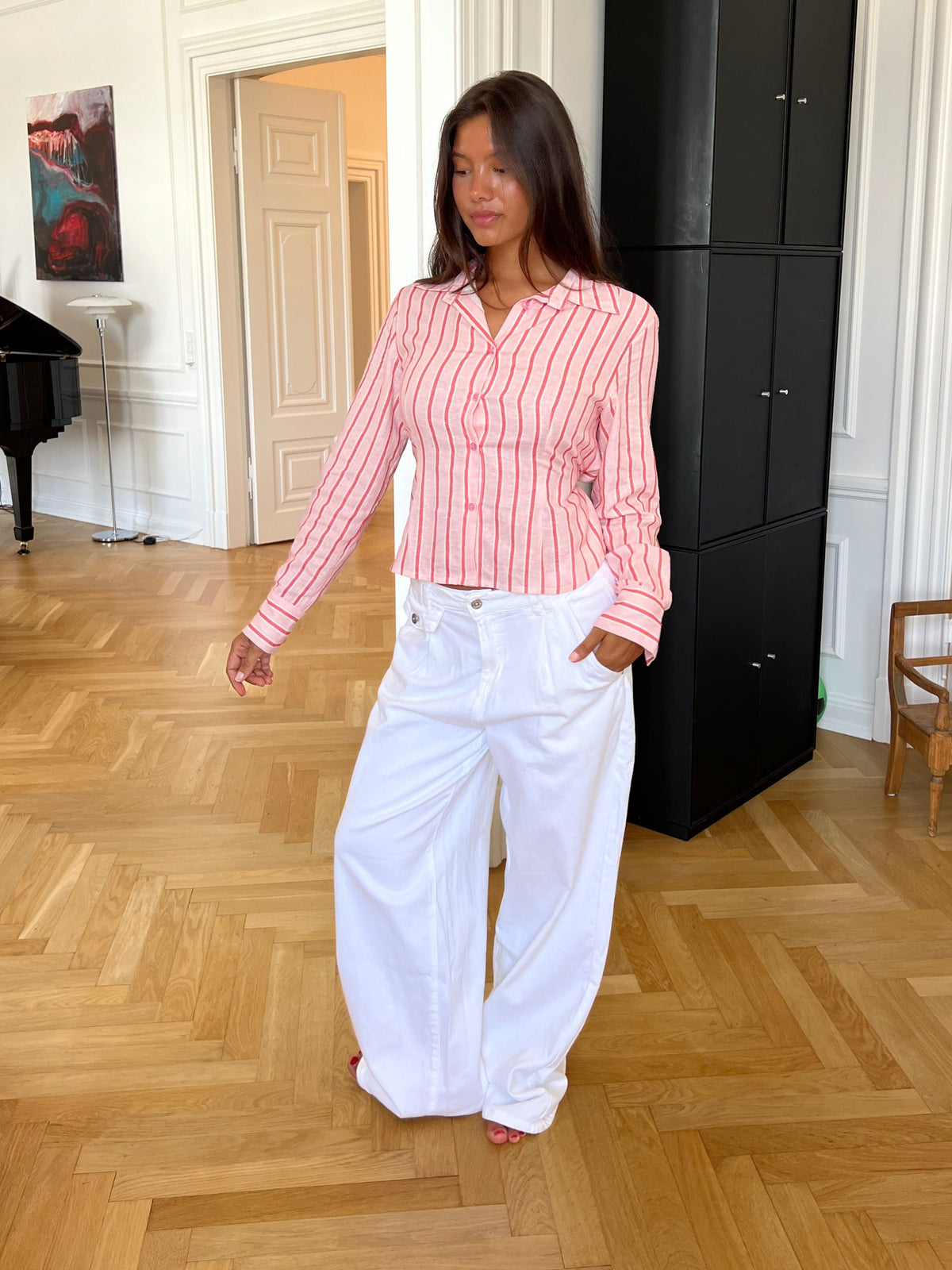 Esme Baggy Jeans Hvid