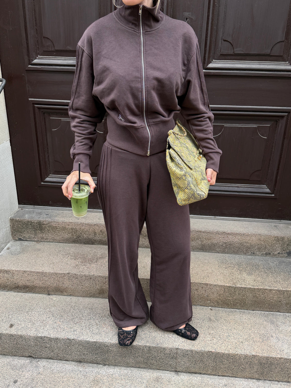 Kenya Zip Sweatshirt Brun