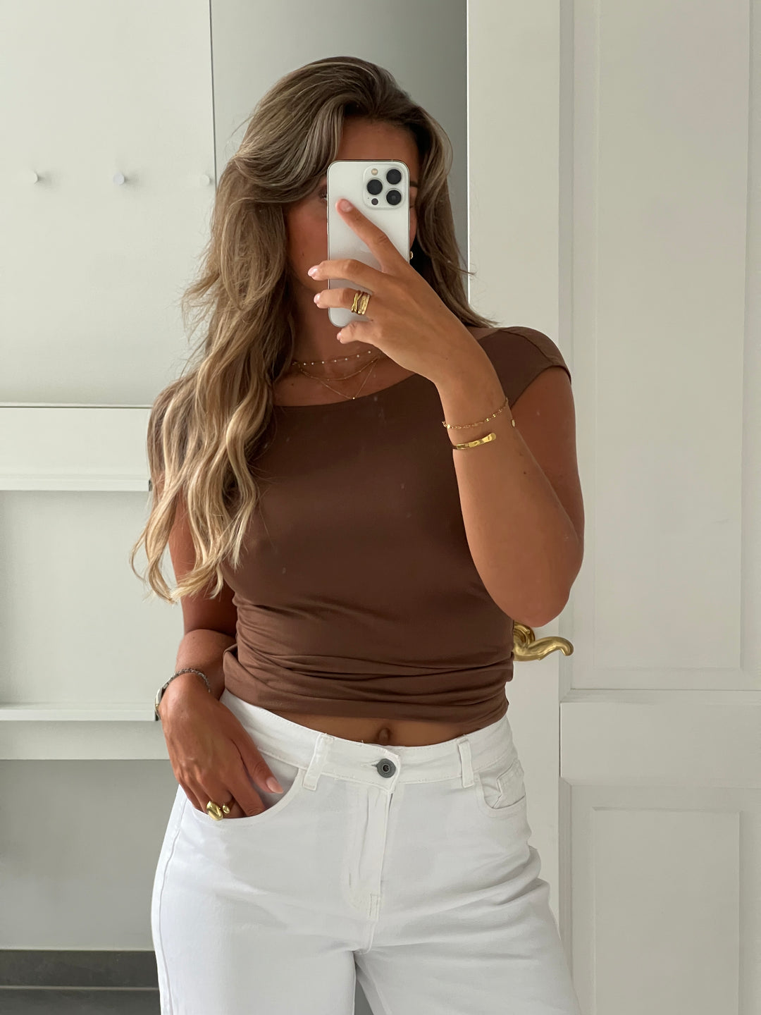 Savannah top - Brun