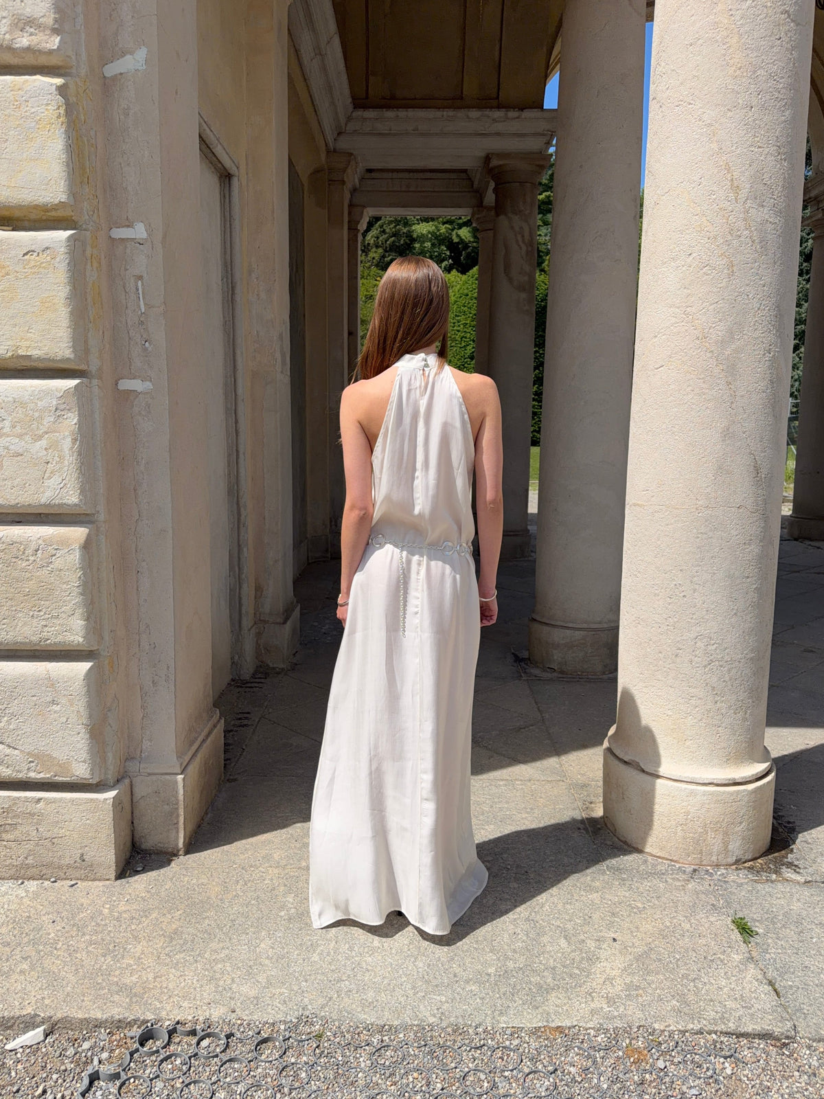 Rigmor High Neck Kjole Creme