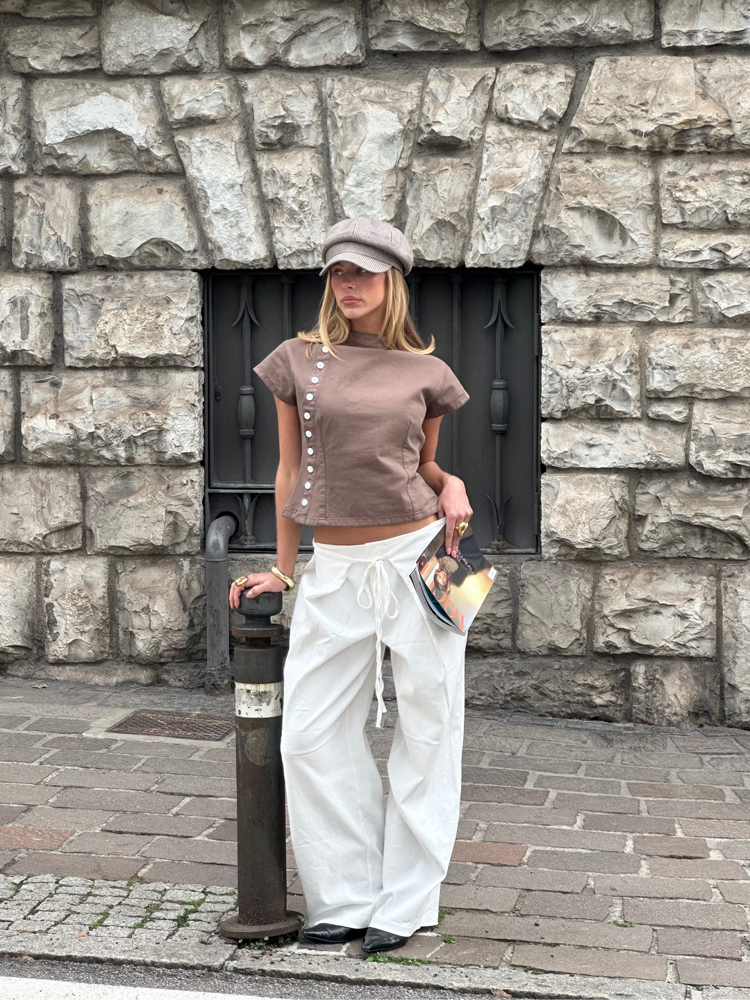 Elara baggy bukser - Hvid