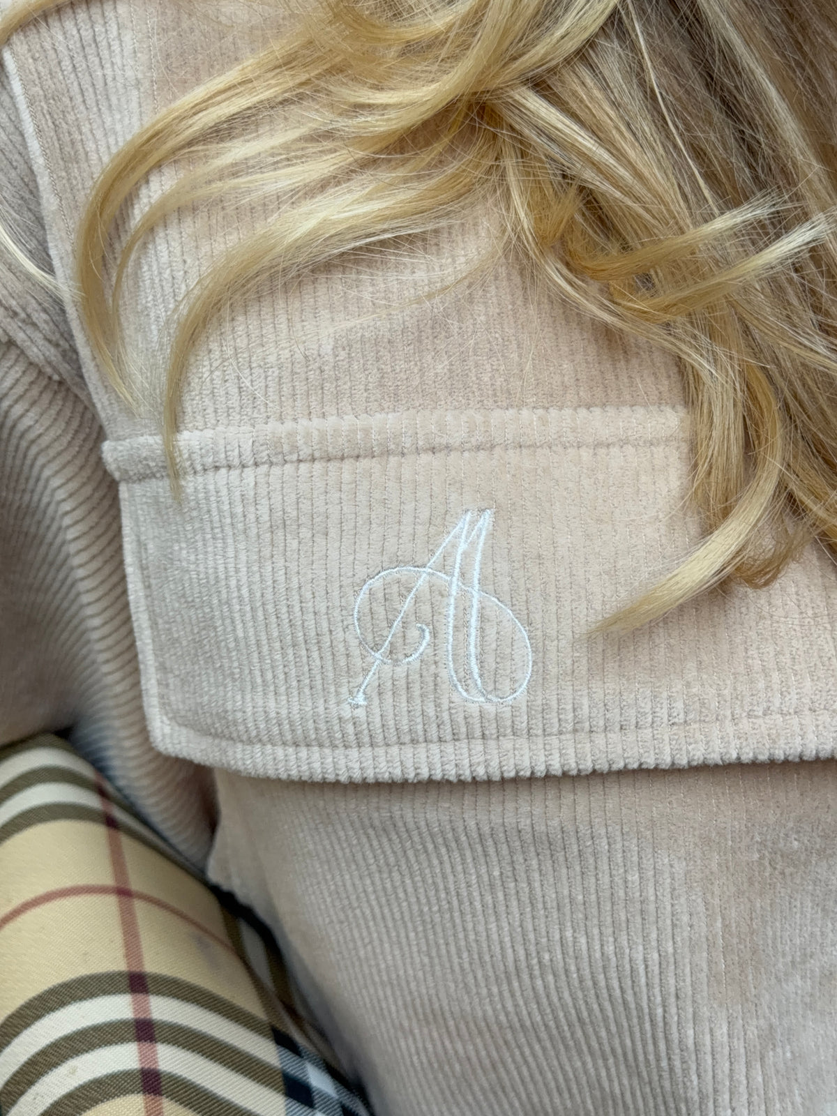 Elora Fløjls Jakke Beige