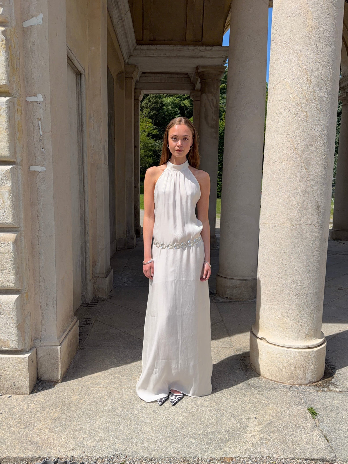 Rigmor High Neck Kjole Creme