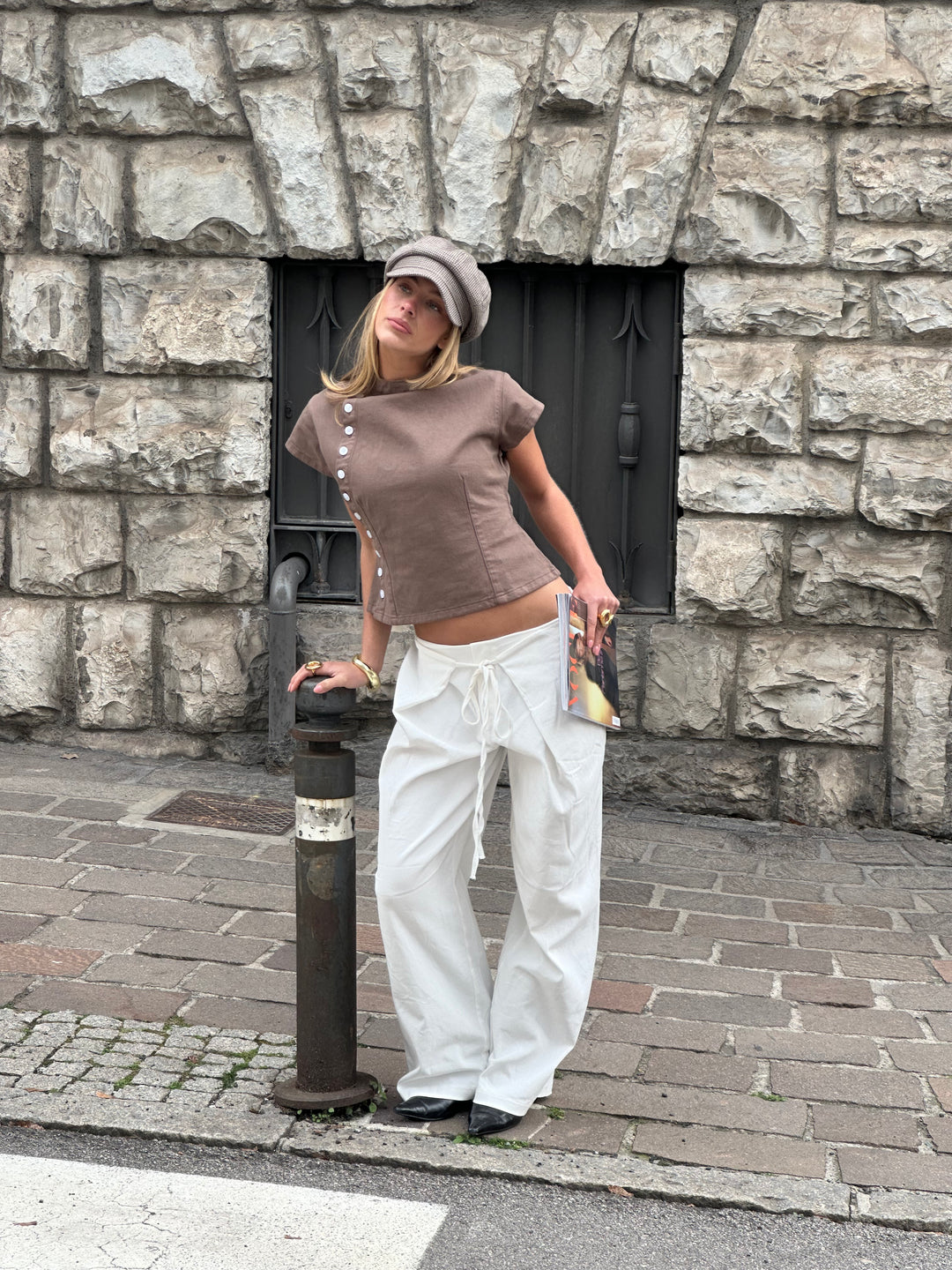 Elara baggy bukser - Hvid