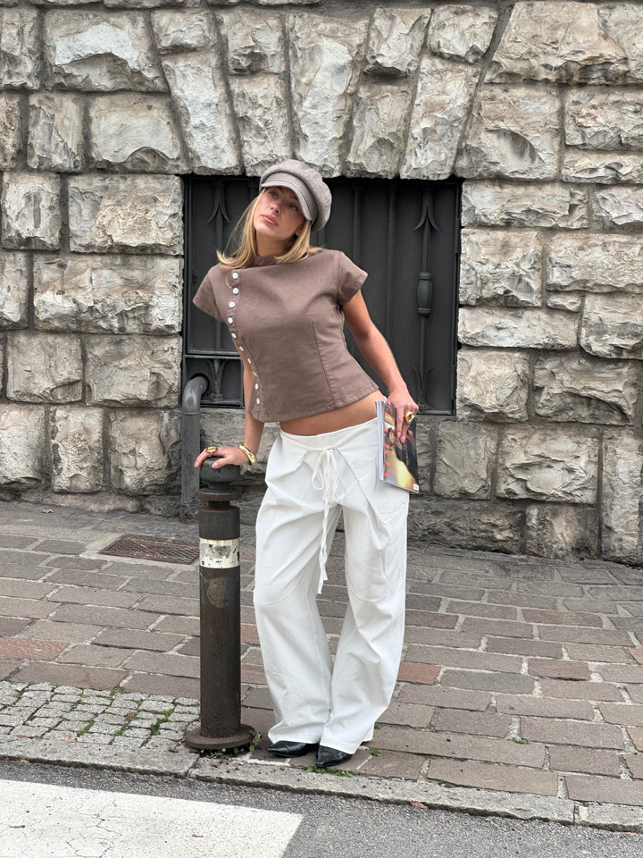 Elara baggy bukser - Hvid