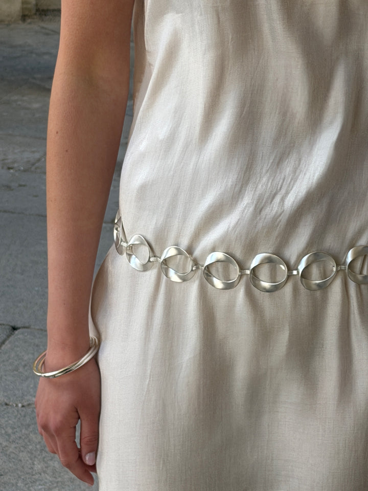 Rigmor high neck maxi kjole - Creme hvid