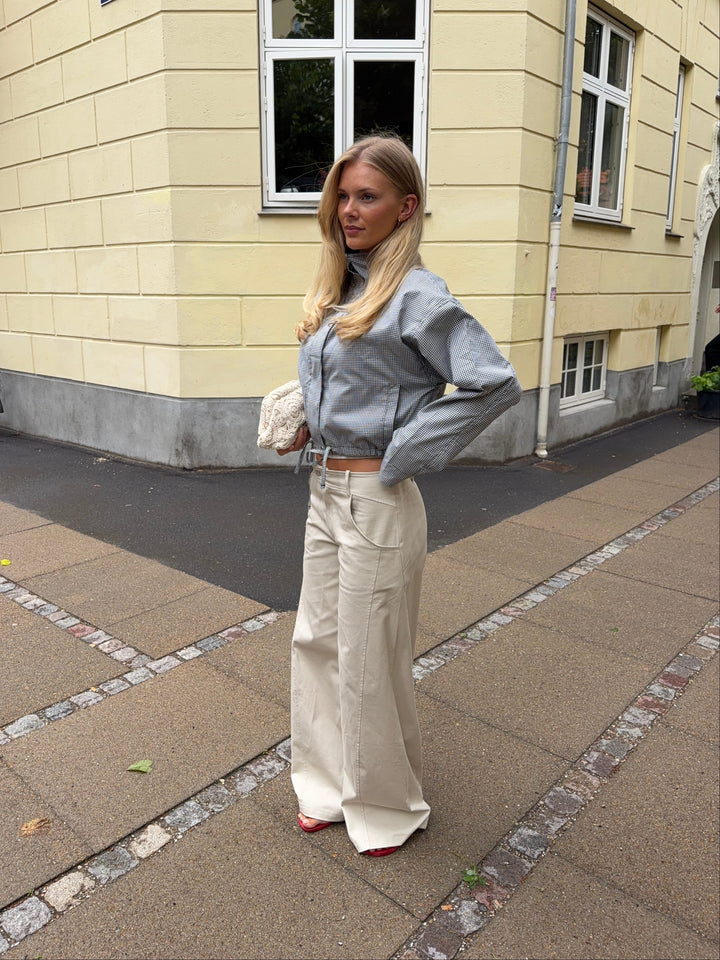Fanny barrel cutting line pants - Beige
