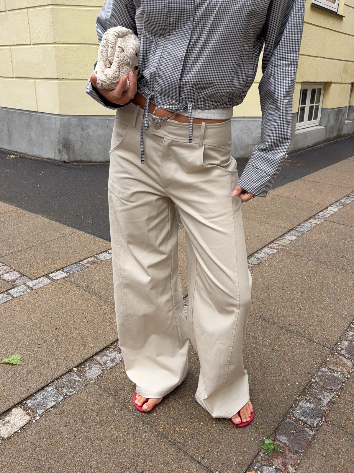 Fanny Barrel Bukser Beige