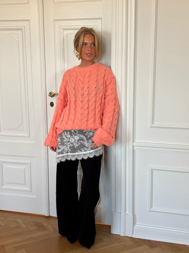 Naja blonde bindebåndsnederdel - Hvid