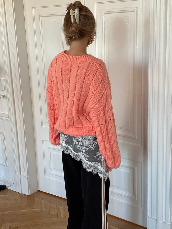 Naja blonde bindebåndsnederdel - Hvid