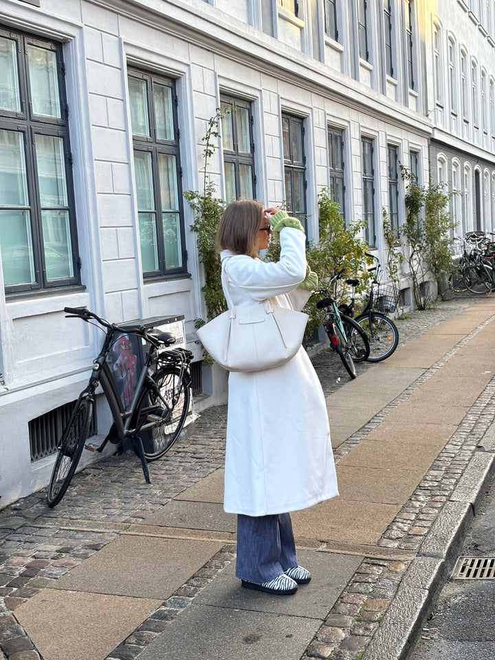 Kelly lang frakke - Hvid