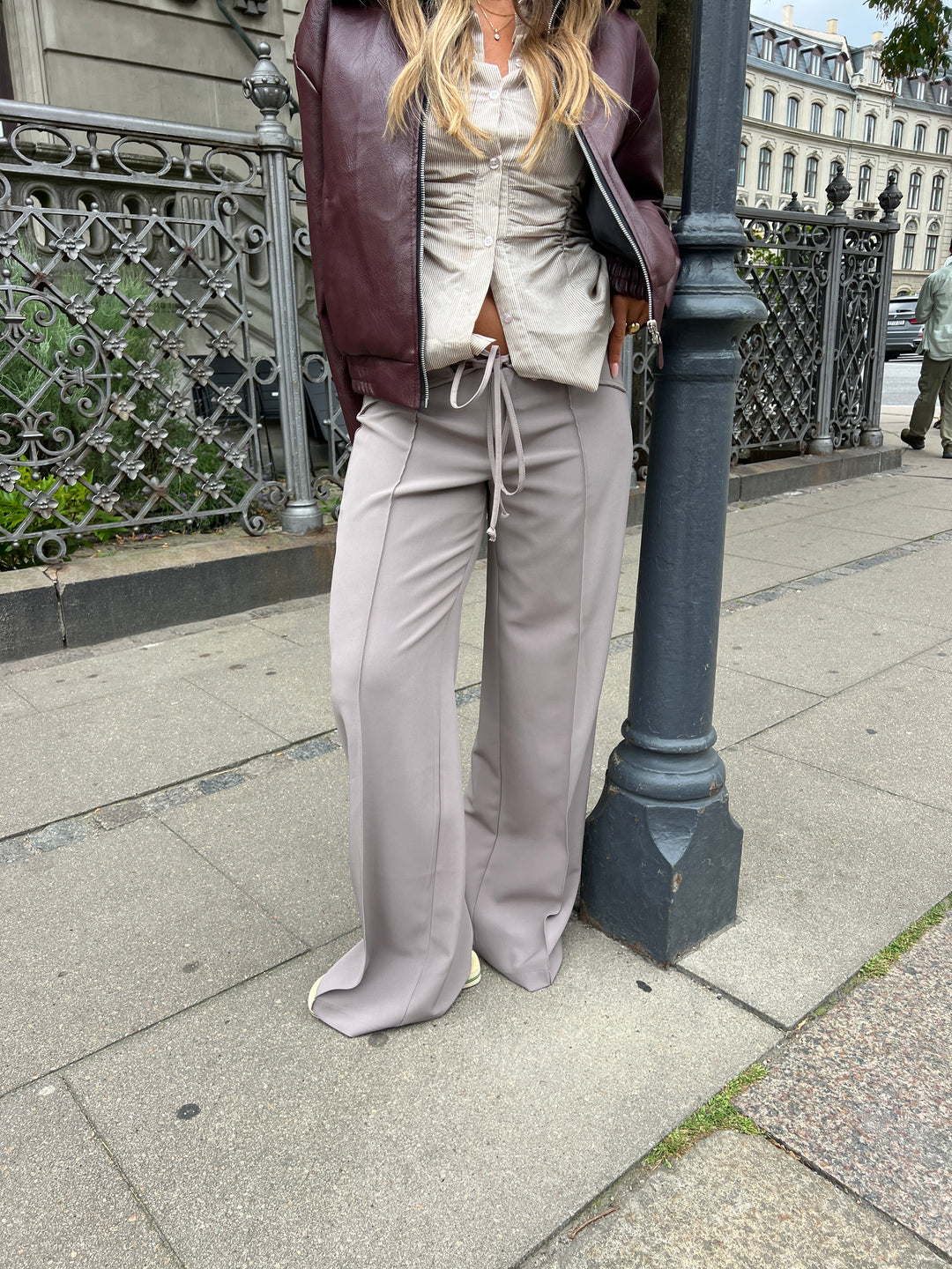 Kaia lavtaljet suit pants - Lilac beige