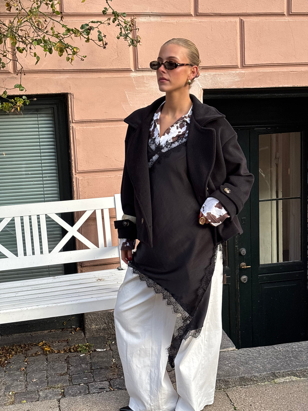 Kelly kort frakke - Sort