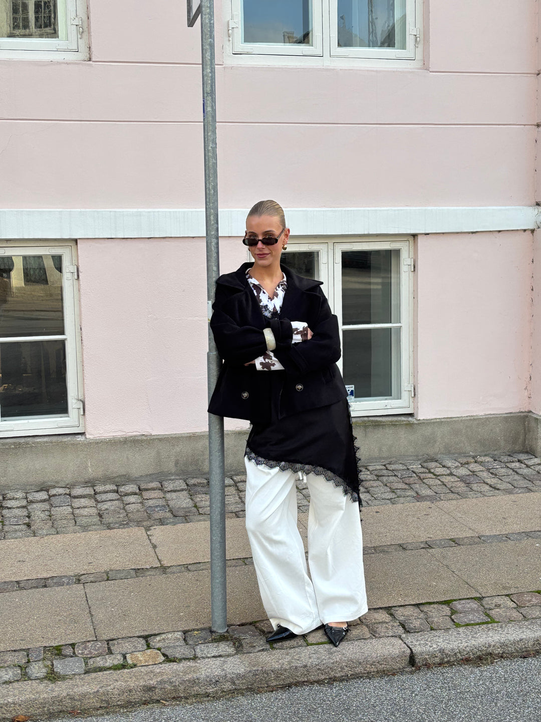 Kelly kort frakke - Sort