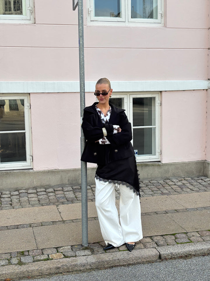 Kelly kort frakke - Sort