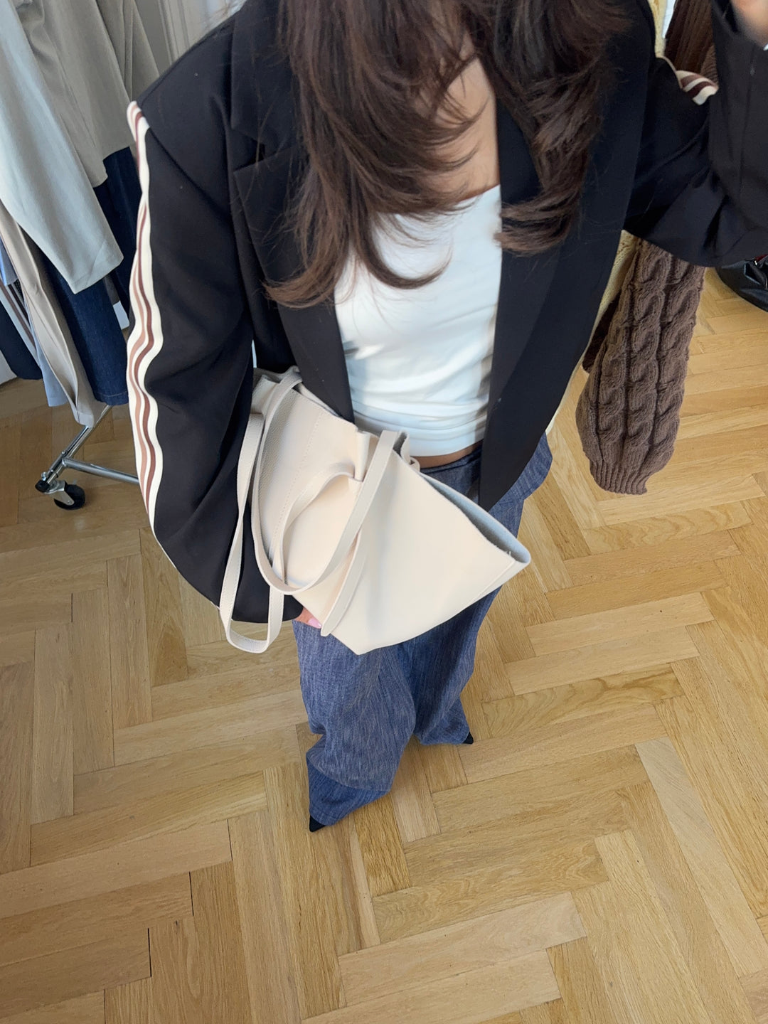 Lucia skuldertaske - Beige