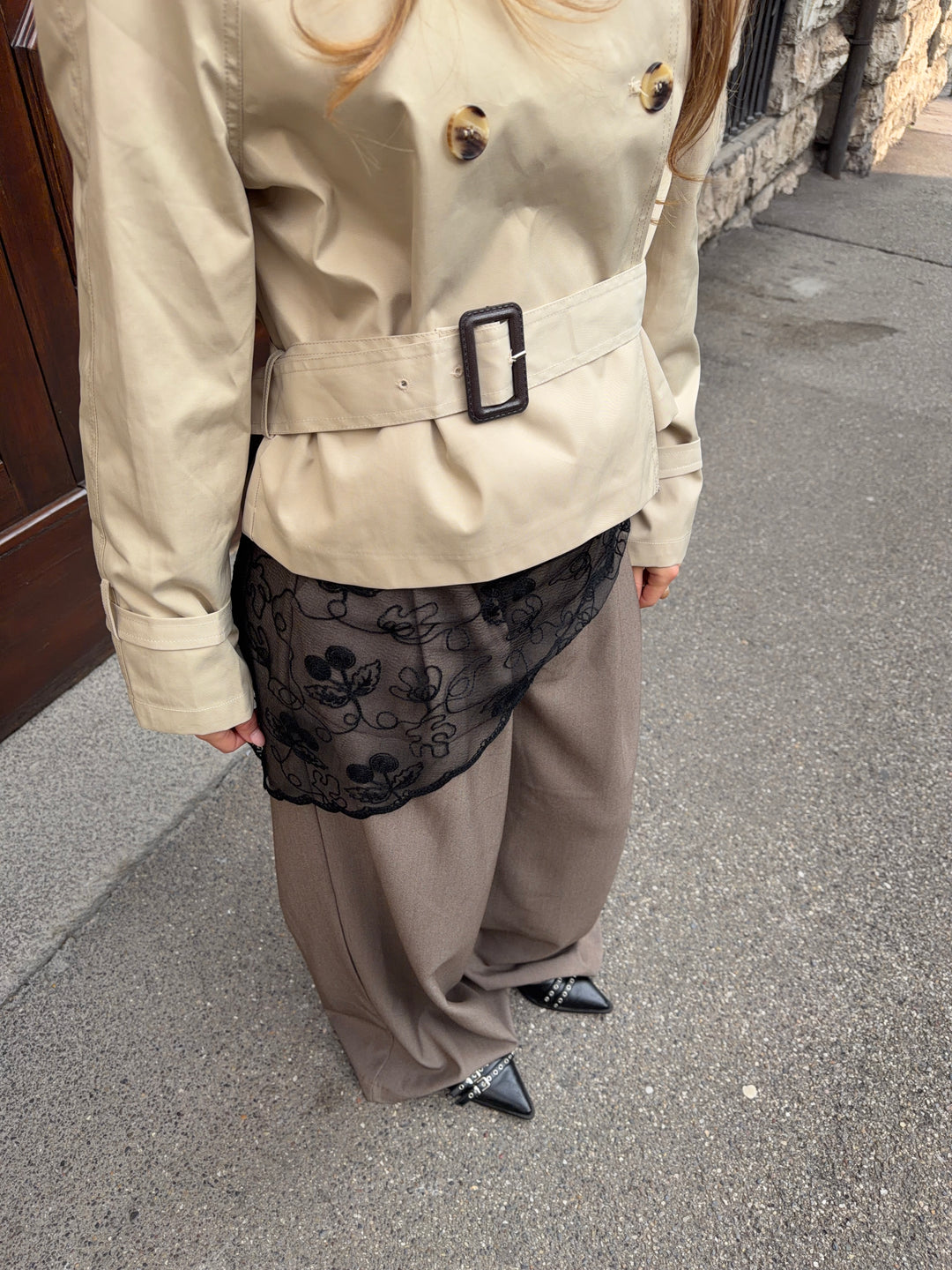 Rue blonde scarf - Sort