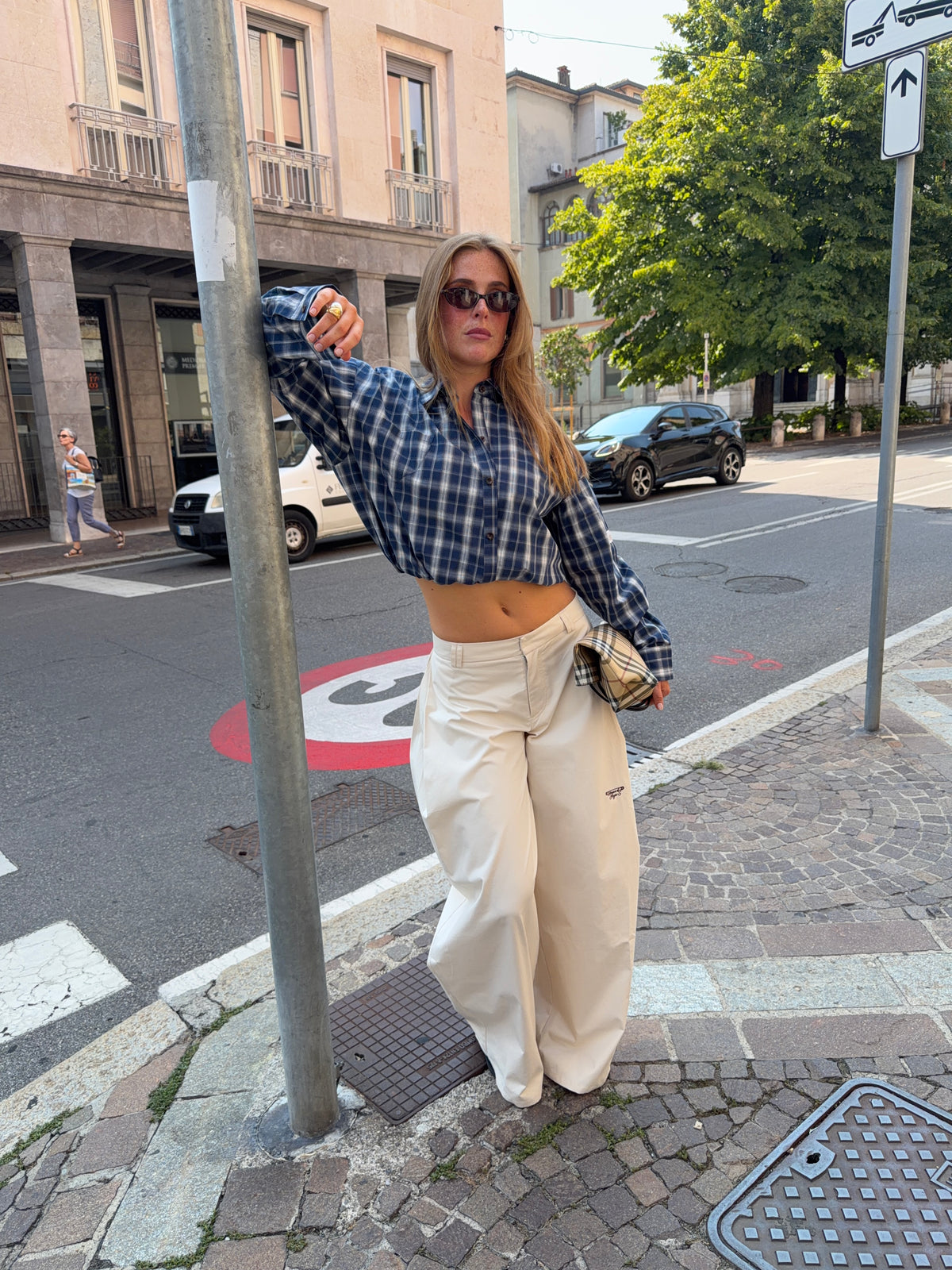 Paola Pleats Bukser Cremehvid