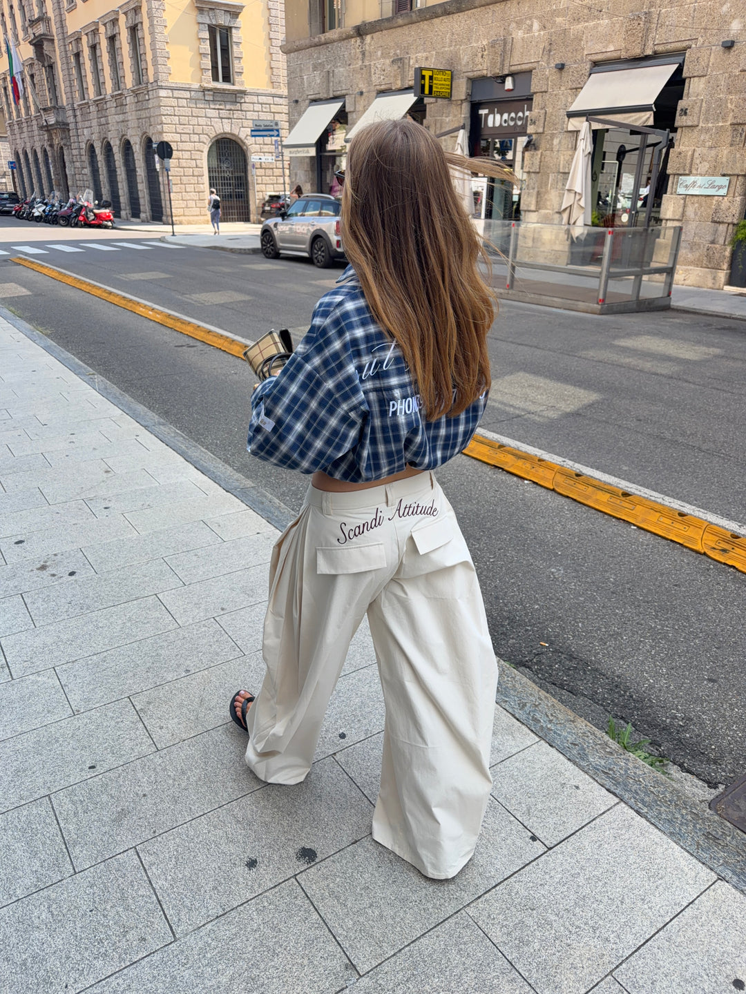 Paola deep pleats pants - Cremehvid