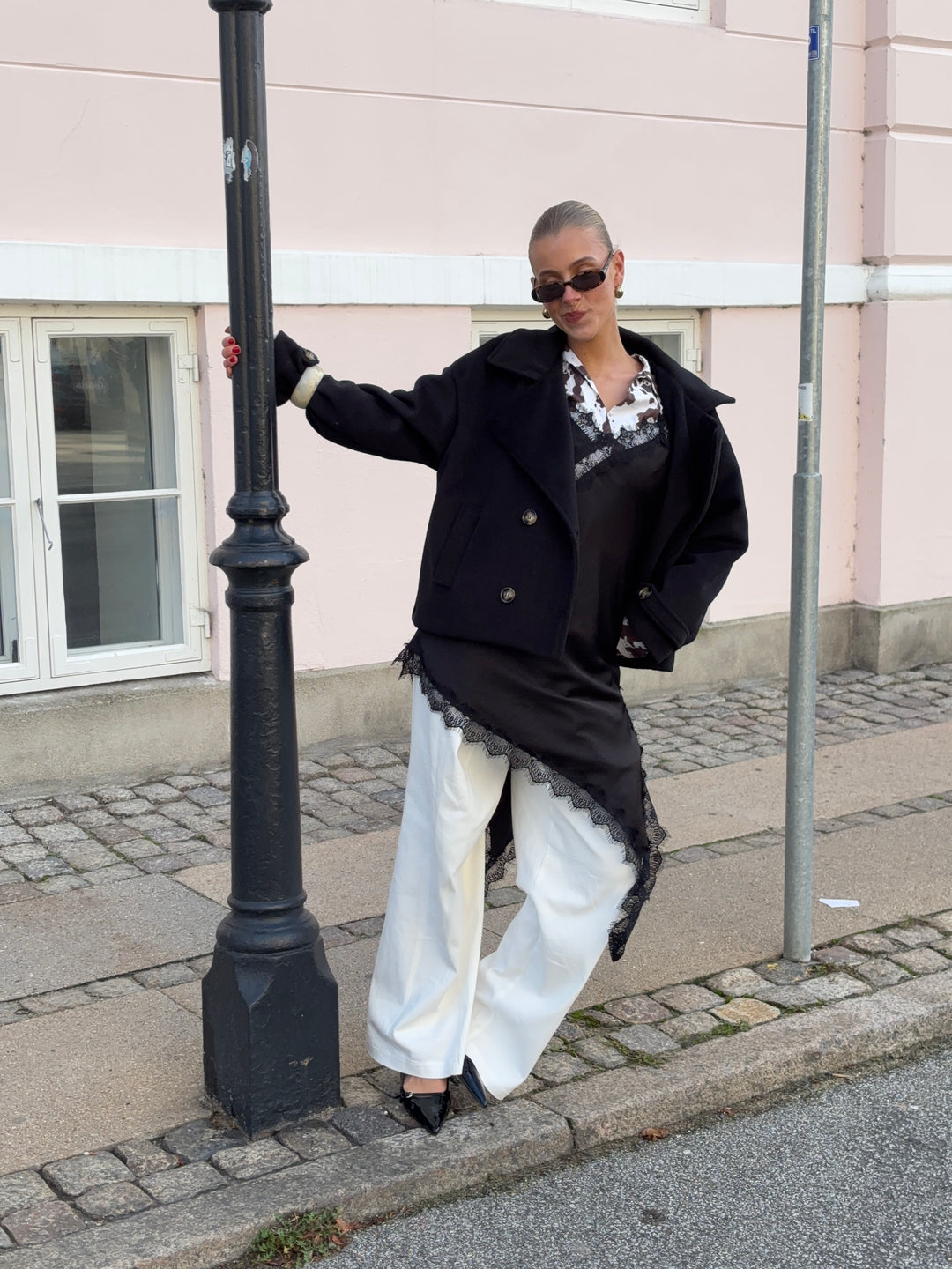 Kelly kort frakke - Sort