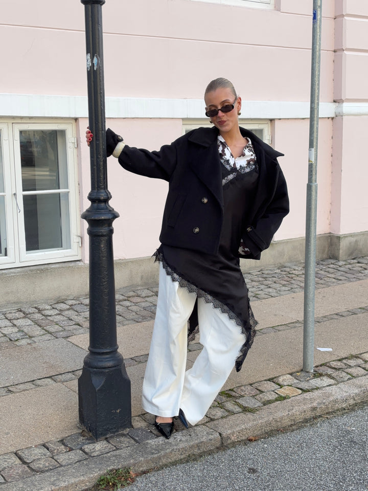 Kelly kort frakke - Sort