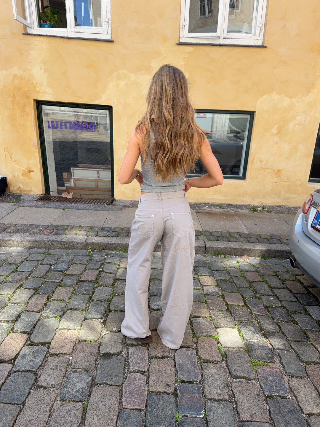 Kelly baggy denim jeans - Mauve