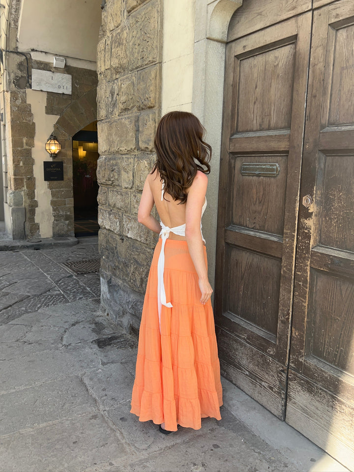 Emilia maxi nederdel - Orange