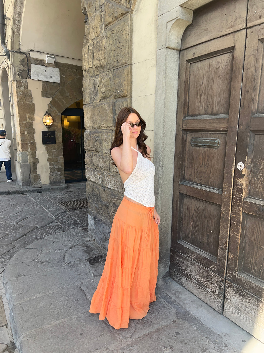 Emilia maxi nederdel - Orange