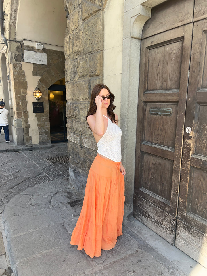Emilia maxi nederdel - Orange
