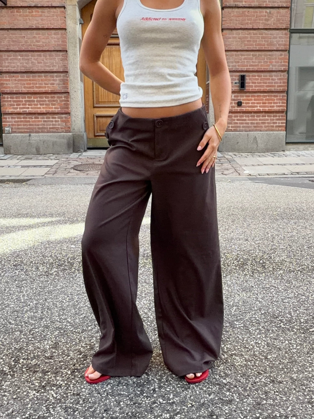 Sia Suit Pants Mørkebrun