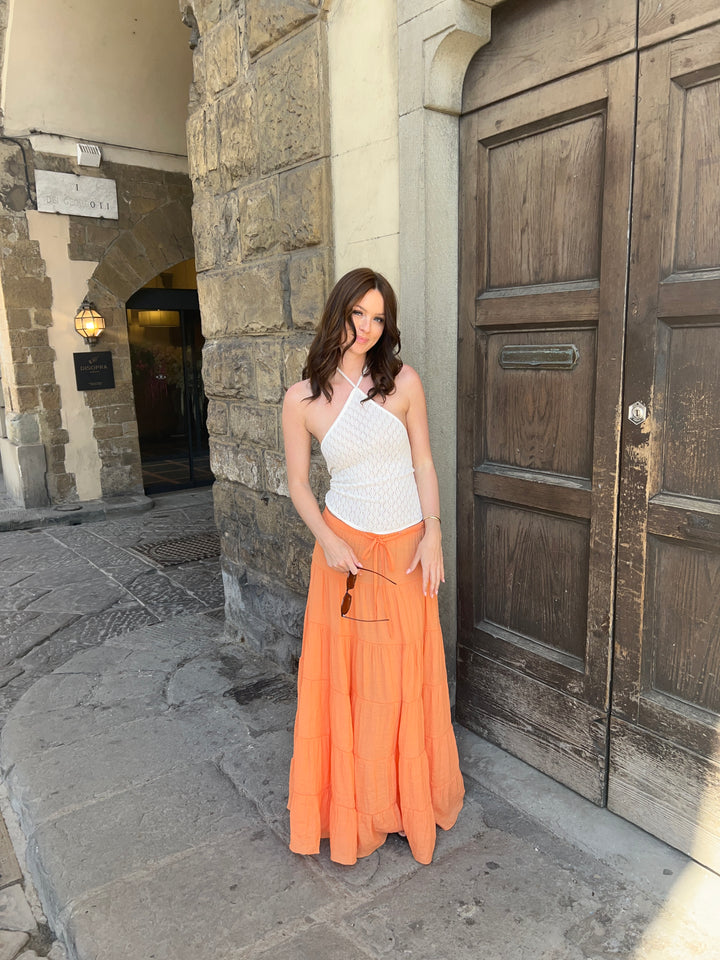 Emilia maxi nederdel - Orange