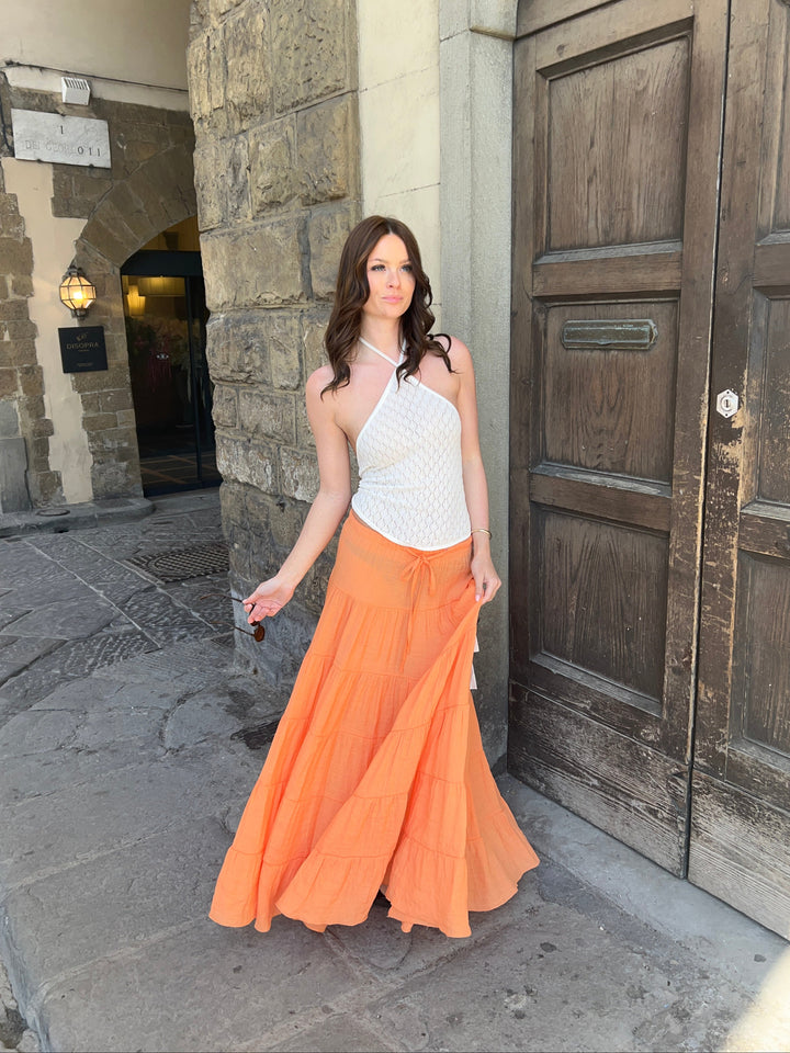 Emilia maxi nederdel - Orange