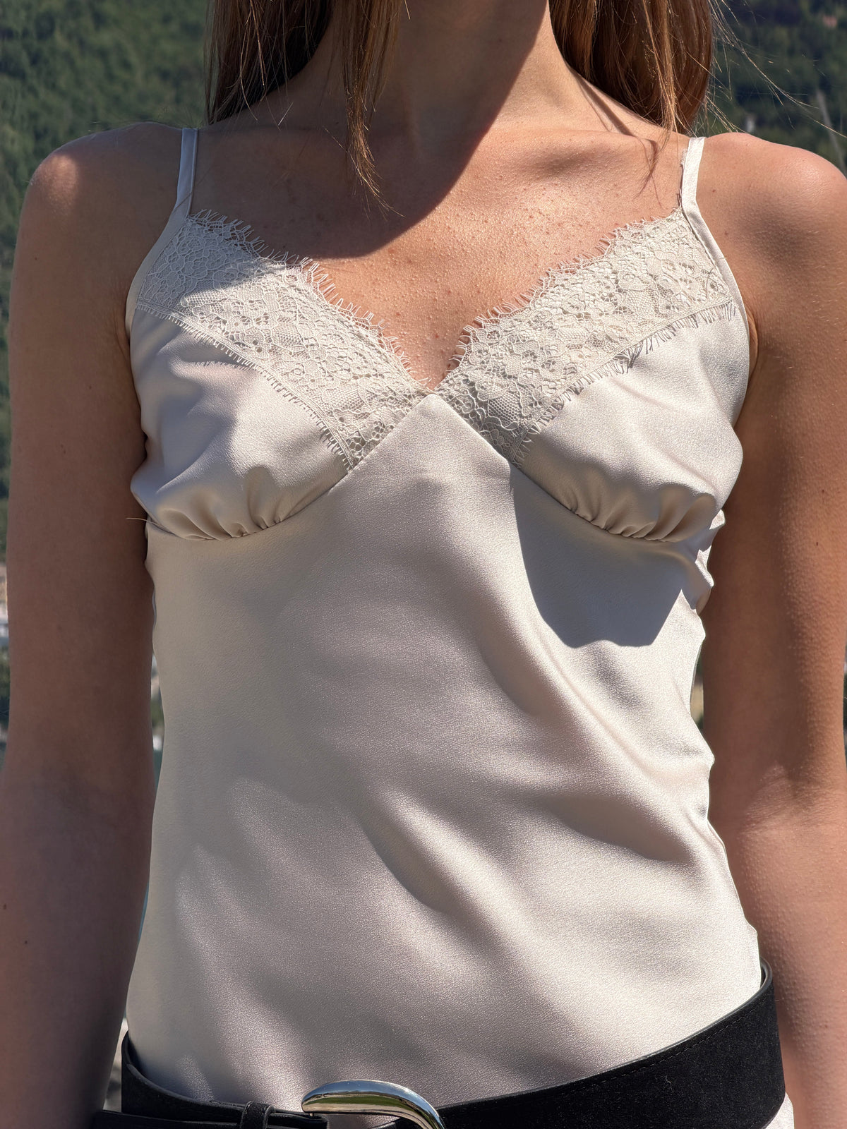 Sambia Satin Kjole Champagne