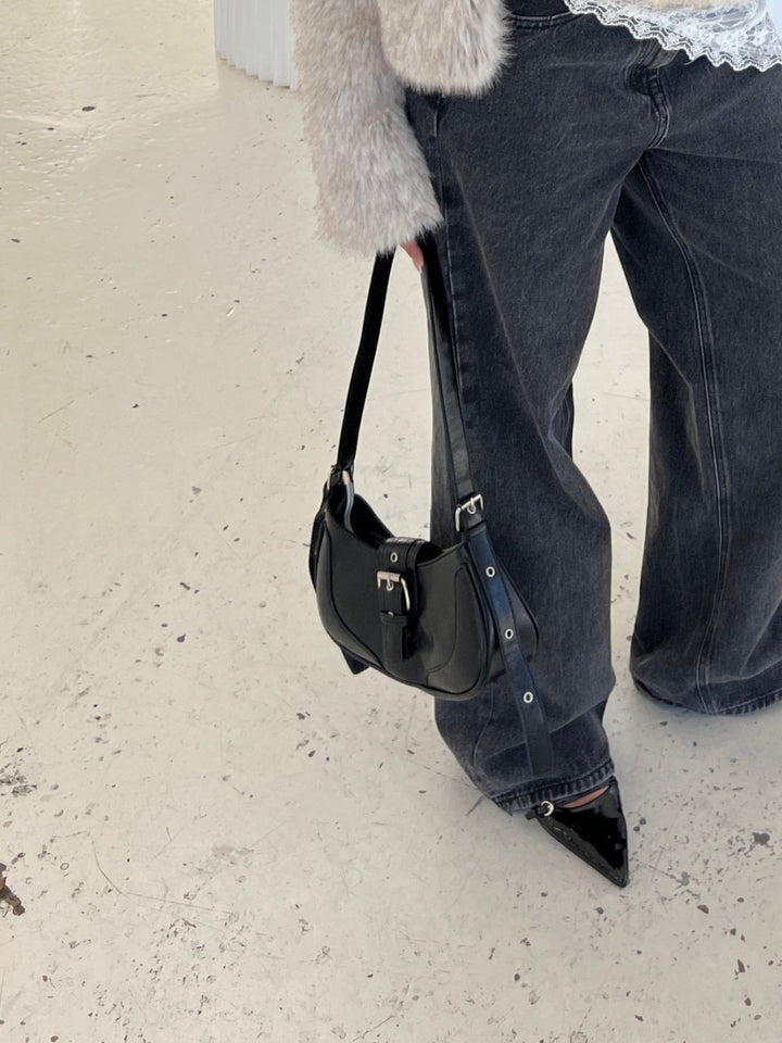 Luna buckle taske - Sort