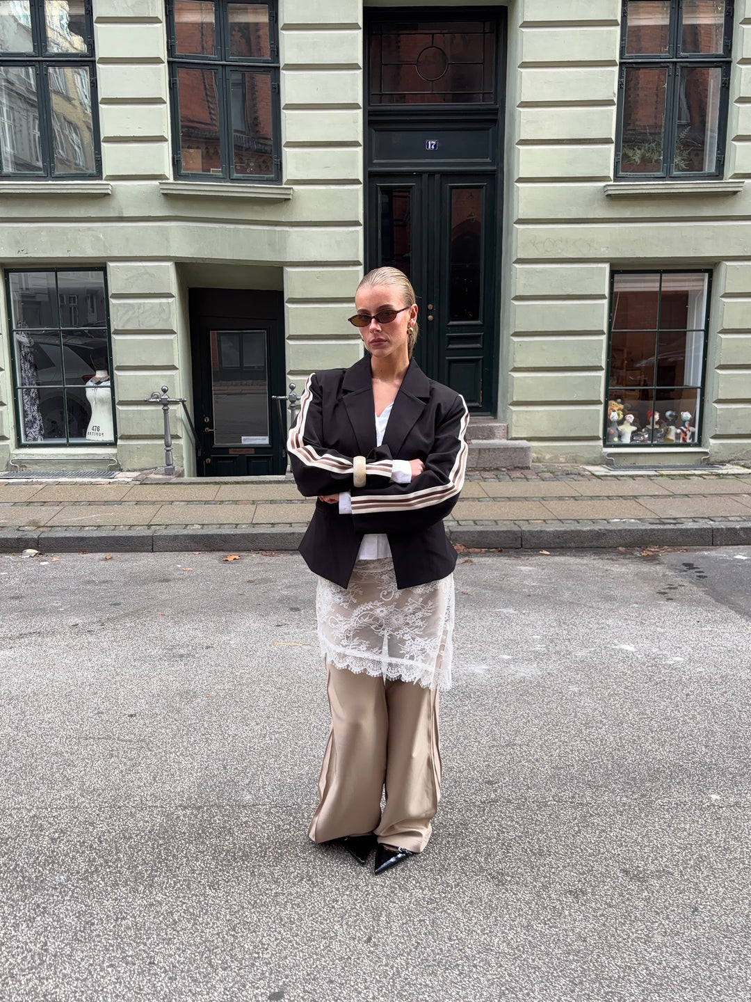 Livia Bindebånd blazer - Sort